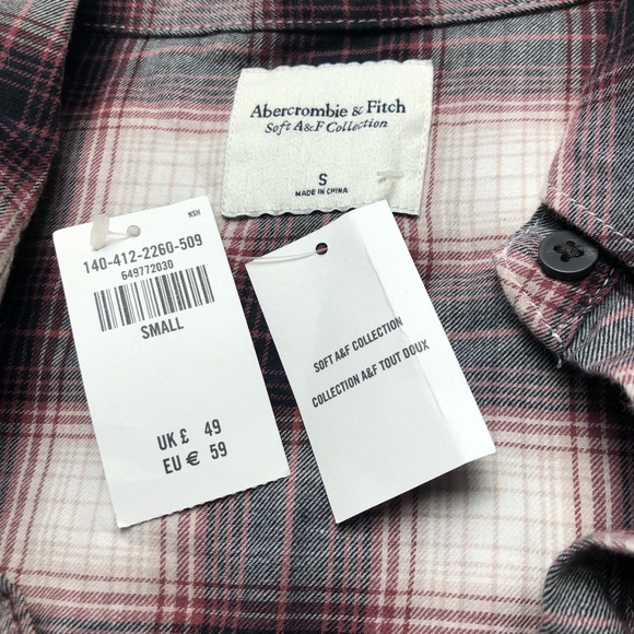 Brand New with Tags Abercrombie and Fitch Basic Flannel! - Picture 4 of 5
